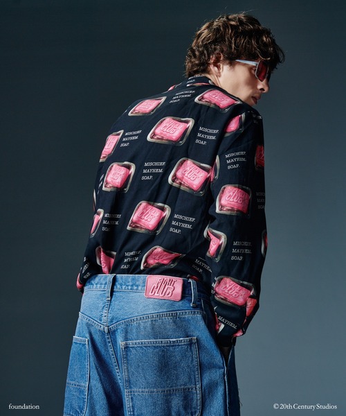 glamb(グラム)の「FIGHT CLUB/Soap Shirt / ファイトクラブ/ソープシャツ(シャツ/ブラウス・メンズ・ブラック・S/M/L)」の4枚目の写真