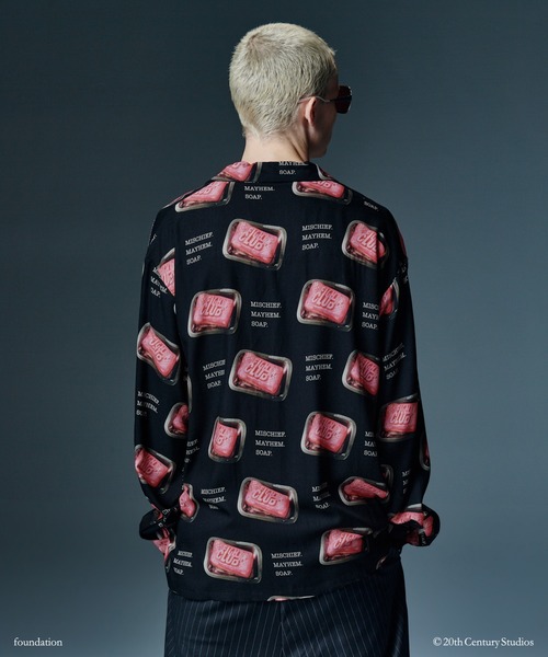 glamb(グラム)の「FIGHT CLUB/Soap Shirt / ファイトクラブ/ソープシャツ(シャツ/ブラウス・メンズ・ブラック・S/M/L)」の6枚目の写真