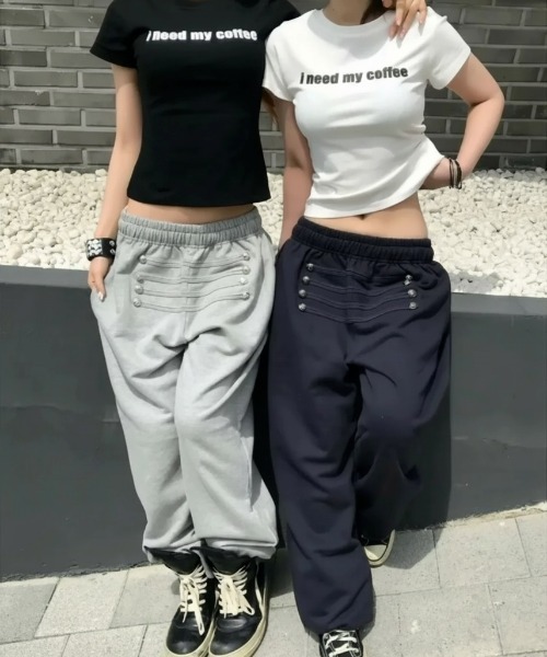 almo(アルモ)の「【LAMPOON】ナポレオンスエットパンツ(スウェットパンツ・レディース・ブラック・SMALL/MEDIUM)」の6枚目の写真