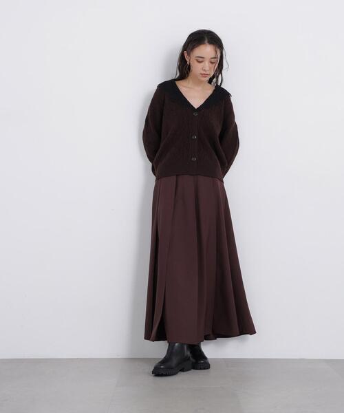 N.(N. Natural Beauty Basic)(エヌエヌナチュラルビューティーベーシック)の「レースカラー付ニットカーディガン(カーディガン/ボレロ・レディース・イエロー系その他/ホワイト系その他/ブラウン系その他・FREE)」の17枚目の写真
