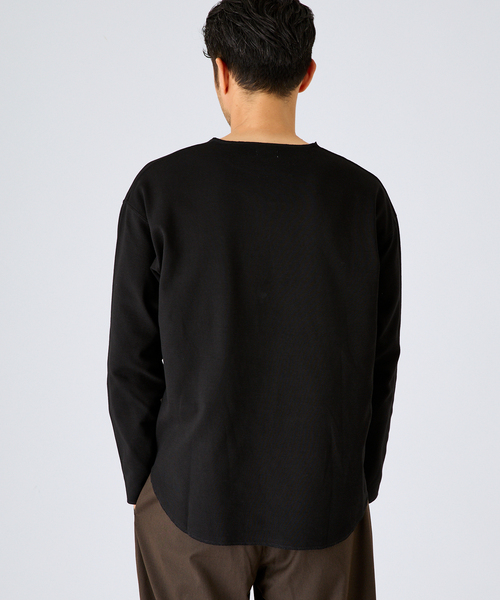EDIFICE(エディフィス)の「スパン フライス キーネック ロング Tシャツ(Tシャツ/カットソー・メンズ・チャコールグレー/ホワイト/ブラック・LARGE/MEDIUM)」の9枚目の写真