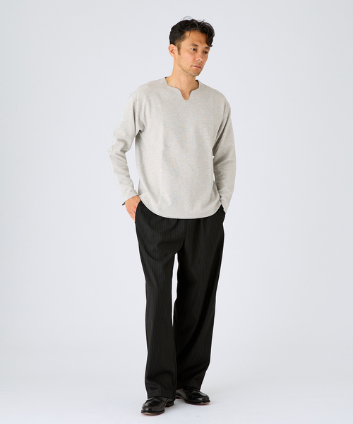 EDIFICE(エディフィス)の「スパン フライス キーネック ロング Tシャツ(Tシャツ/カットソー・メンズ・チャコールグレー/ホワイト/ブラック・LARGE/MEDIUM)」の12枚目の写真