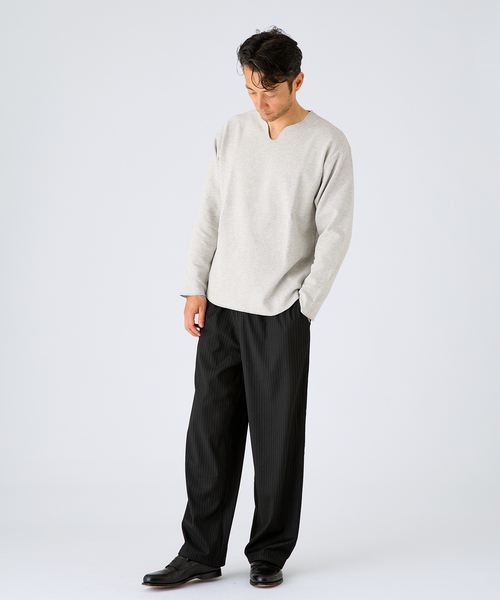 EDIFICE(エディフィス)の「スパン フライス キーネック ロング Tシャツ(Tシャツ/カットソー・メンズ・チャコールグレー/ホワイト/ブラック・LARGE/MEDIUM)」の13枚目の写真
