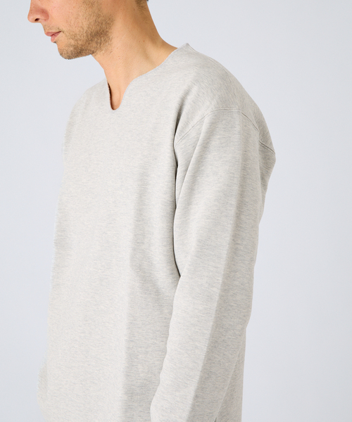 EDIFICE(エディフィス)の「スパン フライス キーネック ロング Tシャツ(Tシャツ/カットソー・メンズ・チャコールグレー/ホワイト/ブラック・LARGE/MEDIUM)」の18枚目の写真