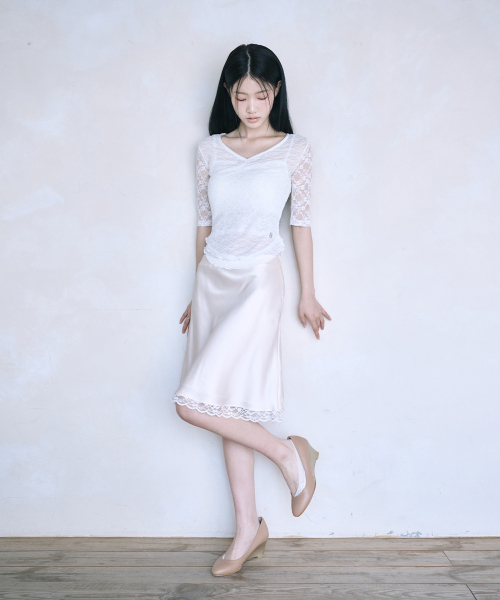 REISE MIYA（レイズミヤ）の「クレアレースミディスカート[ピーチピンク]（スカート・レディース・その他・SMALL/MEDIUM）」の2枚目の写真