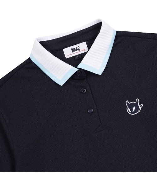 WAAC（ワック）の「WOMEN リブルーズフィットポロシャツ（ポロシャツ・レディース・ホワイト/ネイビー・SMALL/MEDIUM/X-SMALL）」の8枚目の写真