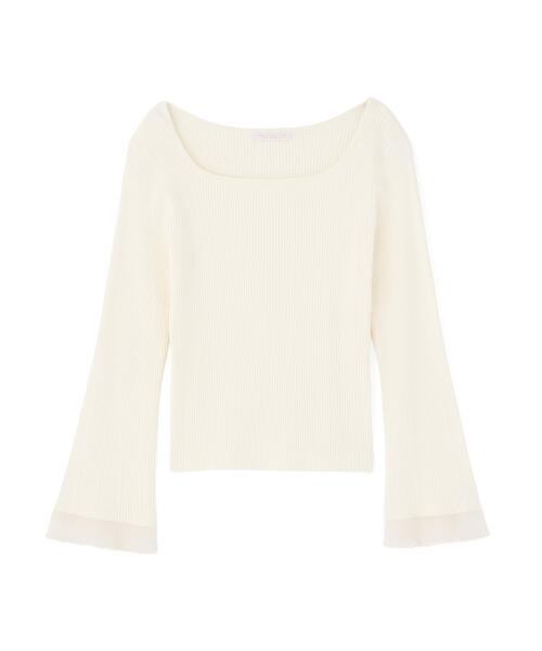 PROPORTION BODY DRESSING(プロポーションボディドレッシング)の「スクエア部分シアーニット / 1216270914(ニット/セーター・レディース・ホワイト系その他/パープル/ブラウン・MEDIUM/SMALL)」の11枚目の写真