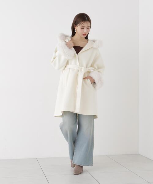 PROPORTION BODY DRESSING(プロポーションボディドレッシング)の「スクエア部分シアーニット / 1216270914(ニット/セーター・レディース・ホワイト系その他/パープル/ブラウン・MEDIUM/SMALL)」の18枚目の写真
