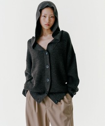 UNUS / Oversized Hooded Knit Cardigan
