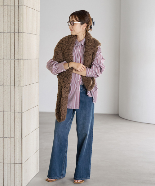 plage(プラージュ)の「Turn belt デニムパンツ(デニムパンツ・レディース・ブルー・38/36/34)」の10枚目の写真