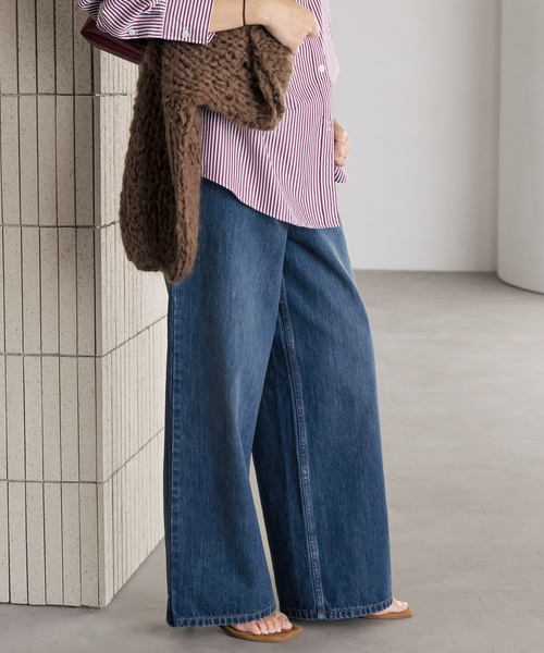plage(プラージュ)の「Turn belt デニムパンツ(デニムパンツ・レディース・ブルー・38/36/34)」の15枚目の写真