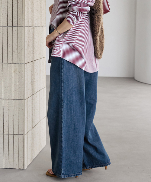 plage(プラージュ)の「Turn belt デニムパンツ(デニムパンツ・レディース・ブルー・38/36/34)」の16枚目の写真