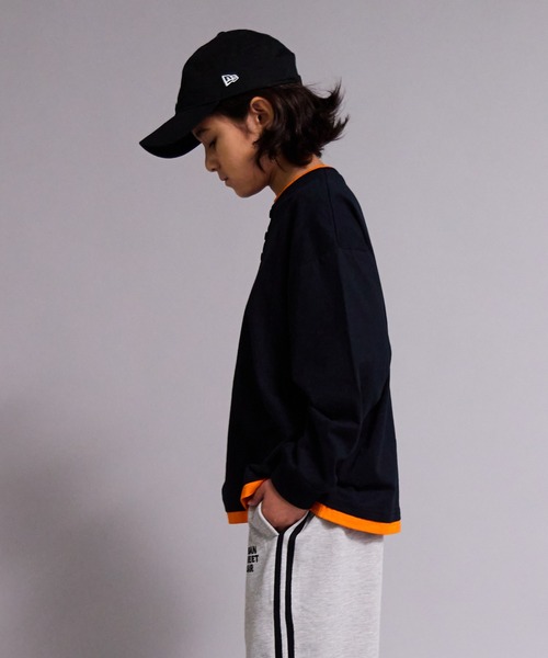 PAIRMANON STREET(ペアマノンストリート)の「【90-160cm】【綿100%】レイヤード 長袖 Tシャツ【PAIRMANON STREET】(Tシャツ/カットソー・キッズ・ライトグレー/ブラック/ホワイト/チャコールグレー・140/90/160/150/100/110/120/130)」の8枚目の写真
