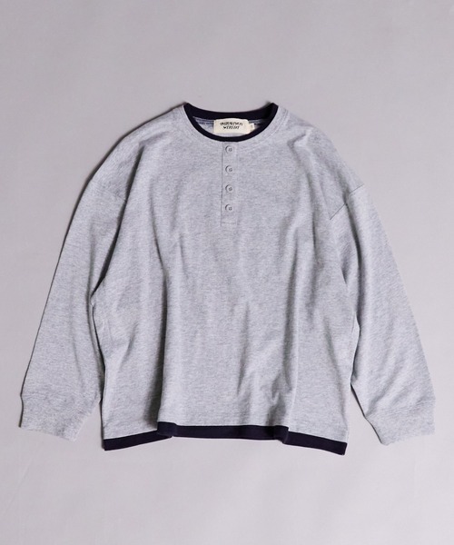 PAIRMANON STREET(ペアマノンストリート)の「【90-160cm】【綿100%】レイヤード 長袖 Tシャツ【PAIRMANON STREET】(Tシャツ/カットソー・キッズ・ライトグレー/ブラック/ホワイト/チャコールグレー・140/90/160/150/100/110/120/130)」の18枚目の写真