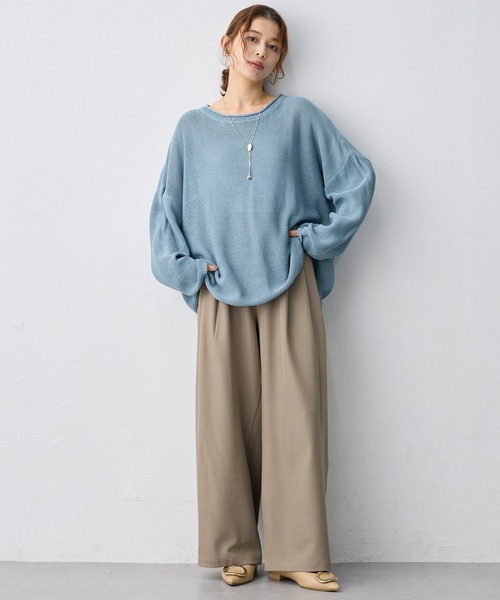 anyfee(エニフィー)の「【anyfee/大きいサイズ】ツイル多タックワイドパンツ(その他パンツ・レディース・ブラック/アイボリー/モカ/ネイビー・5L1/4L1/3L1/LL1/5L/4L/3L/LL)」の21枚目の写真