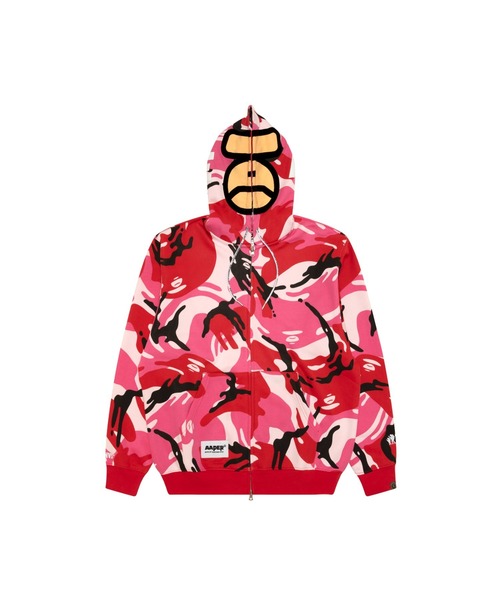 AAPE BY A BATHING APE（エーエイプバイアベイシングエイプ）の「AAPER ZIP UP HOODIE（パーカー・メンズ・グリーン系その他3/ピンク系その他・MEDIUM/LARGE/X-LARGE/X-SMALL/SMALL）」の2枚目の写真