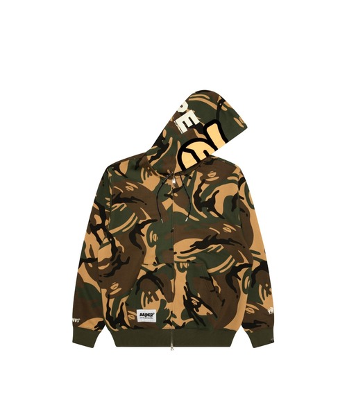 AAPE BY A BATHING APE（エーエイプバイアベイシングエイプ）の「AAPER ZIP UP HOODIE（パーカー・メンズ・グリーン系その他3/ピンク系その他・MEDIUM/LARGE/X-LARGE/X-SMALL/SMALL）」の3枚目の写真