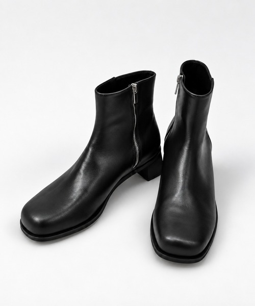 STUDIOUS(ステュディオス)の「【STUDIOUS】PLATFORM HEEL BOOTS / ヒールブーツ(ブーツ・メンズ・ブラック・3/2/1)」の1枚目の写真