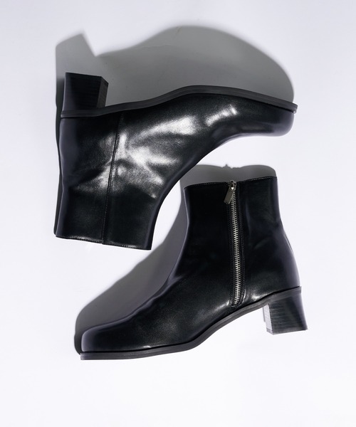 STUDIOUS(ステュディオス)の「【STUDIOUS】PLATFORM HEEL BOOTS / ヒールブーツ(ブーツ・メンズ・ブラック・3/2/1)」の12枚目の写真
