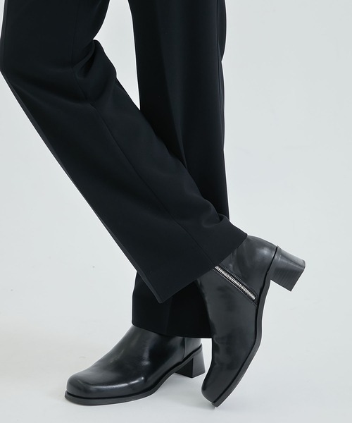 STUDIOUS(ステュディオス)の「【STUDIOUS】PLATFORM HEEL BOOTS / ヒールブーツ(ブーツ・メンズ・ブラック・3/2/1)」の2枚目の写真