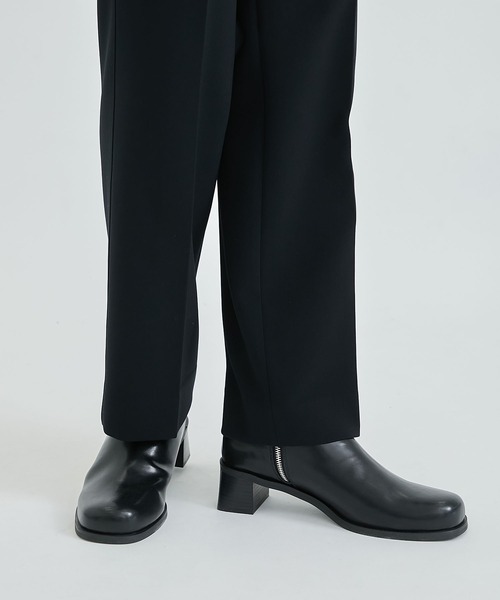STUDIOUS(ステュディオス)の「【STUDIOUS】PLATFORM HEEL BOOTS / ヒールブーツ(ブーツ・メンズ・ブラック・3/2/1)」の3枚目の写真