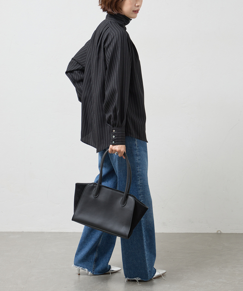 A PUPIL(アピューピル)の「A PUPIL/ア ピューピル 別注 HNK RGLN BL_STRIPES ブラウス(シャツ/ブラウス・レディース・ブラック・MEDIUM)」の9枚目の写真