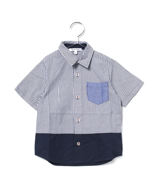 GLOBAL WORK（グローバルワーク）の「【キッズ】ガラシャツ半袖/715718（シャツ/ブラウス・キッズ・ネイビー/ブラック/レッド・SMALL/LARGE/X-LARGE/MEDIUM）」の3枚目の写真