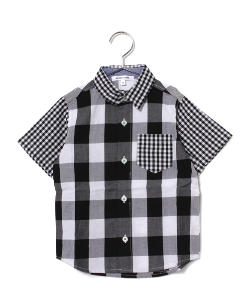 GLOBAL WORK（グローバルワーク）の「【キッズ】ガラシャツ半袖/715718（シャツ/ブラウス・キッズ・ネイビー/ブラック/レッド・SMALL/LARGE/X-LARGE/MEDIUM）」の2枚目の写真