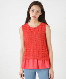 MOUSSY | LACE LAYERED TANK(タンクトップ)