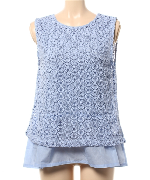 MOUSSY（マウジー）の「LACE LAYERED TANK（タンクトップ・レディース・クリアレッド/ホワイト/ライトブルー/ブラック・FREE）」の6枚目の写真
