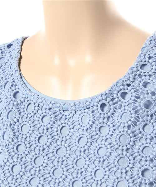 MOUSSY（マウジー）の「LACE LAYERED TANK（タンクトップ・レディース・クリアレッド/ホワイト/ライトブルー/ブラック・FREE）」の15枚目の写真