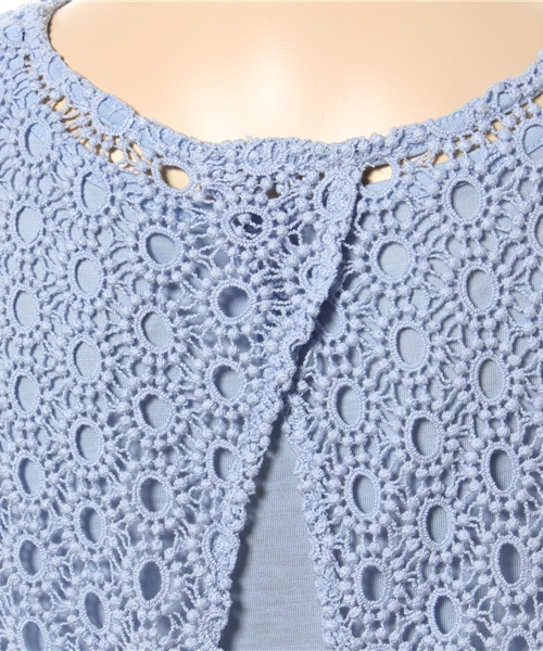 MOUSSY（マウジー）の「LACE LAYERED TANK（タンクトップ・レディース・クリアレッド/ホワイト/ライトブルー/ブラック・FREE）」の8枚目の写真