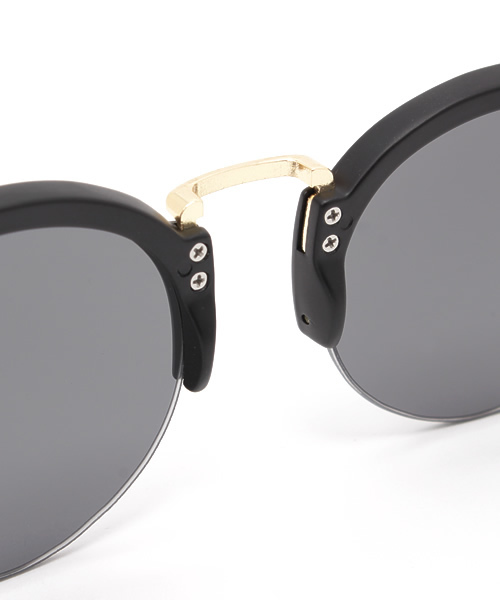 JACKROSE（ジャックローズ）の「オーバルウェリントンサングラス（サングラス・メンズ・ブラック/ブルー・ﾌﾘ-）」の7枚目の写真