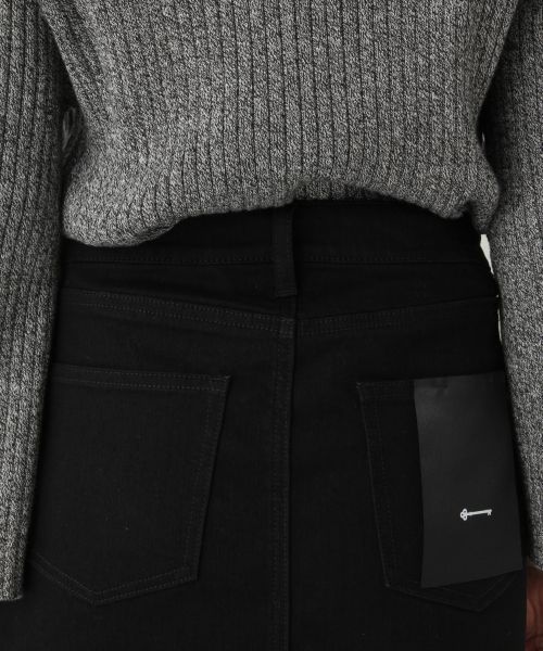 A part by（アパートバイ）の「スリットデニムスカート 730030（デニムスカート・レディース・ブラック/ブルー/ネイビー/ライトブルー・LARGE/MEDIUM）」の7枚目の写真