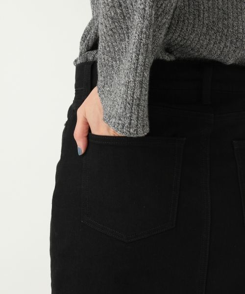 A part by（アパートバイ）の「スリットデニムスカート 730030（デニムスカート・レディース・ブラック/ブルー/ネイビー/ライトブルー・LARGE/MEDIUM）」の8枚目の写真