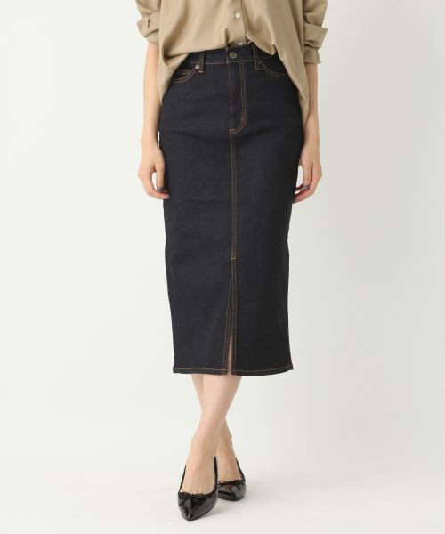 A part by（アパートバイ）の「スリットデニムスカート 730030（デニムスカート・レディース・ブラック/ブルー/ネイビー/ライトブルー・LARGE/MEDIUM）」の20枚目の写真