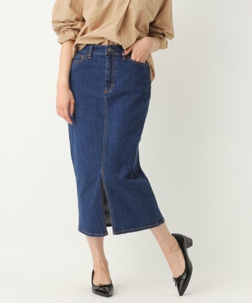 A part by（アパートバイ）の「スリットデニムスカート 730030（デニムスカート・レディース・ブラック/ブルー/ネイビー/ライトブルー・LARGE/MEDIUM）」の21枚目の写真