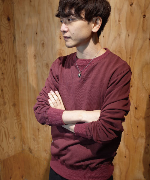 rovtski（ロフトスキー）の「裏毛無地クルーネックトレーナー/1K15060701（スウェット・メンズ・ダークグリーン/ホワイト/ワインレッド/オートミール/ネイビー/ブラック/ブラック系その他/カーキ/ブルー系その他/オフホワイト/ホワイト系その他/レッド系その他・LARGE/X-LARGE/MEDIUM）」の12枚目の写真