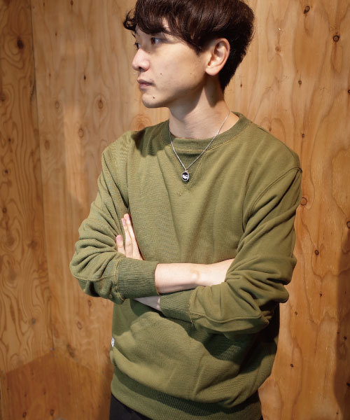 rovtski（ロフトスキー）の「裏毛無地クルーネックトレーナー/1K15060701（スウェット・メンズ・ダークグリーン/ホワイト/ワインレッド/オートミール/ネイビー/ブラック/ブラック系その他/カーキ/ブルー系その他/オフホワイト/ホワイト系その他/レッド系その他・LARGE/X-LARGE/MEDIUM）」の8枚目の写真