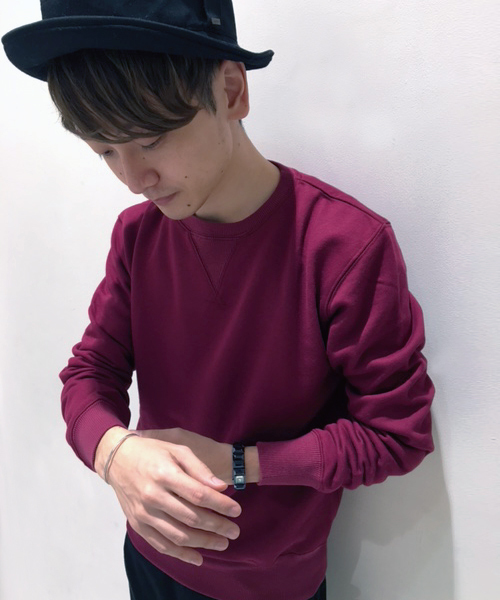 rovtski（ロフトスキー）の「裏毛無地クルーネックトレーナー/1K15060701（スウェット・メンズ・ダークグリーン/ホワイト/ワインレッド/オートミール/ネイビー/ブラック/ブラック系その他/カーキ/ブルー系その他/オフホワイト/ホワイト系その他/レッド系その他・LARGE/X-LARGE/MEDIUM）」の11枚目の写真