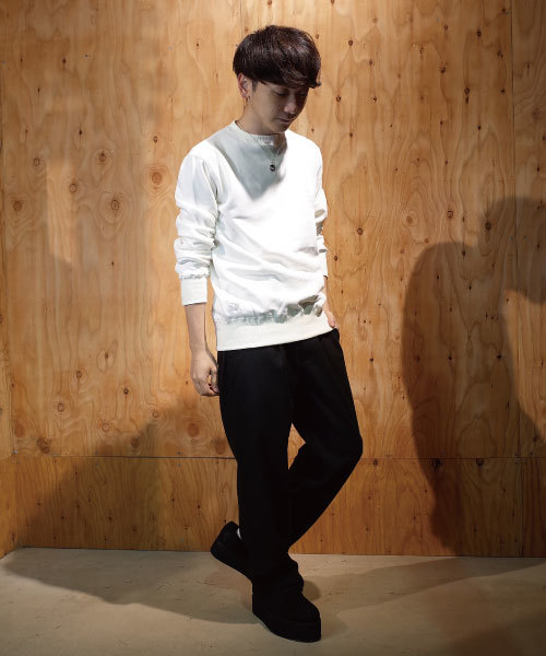 rovtski（ロフトスキー）の「裏毛無地クルーネックトレーナー/1K15060701（スウェット・メンズ・ダークグリーン/ホワイト/ワインレッド/オートミール/ネイビー/ブラック/ブラック系その他/カーキ/ブルー系その他/オフホワイト/ホワイト系その他/レッド系その他・LARGE/X-LARGE/MEDIUM）」の13枚目の写真