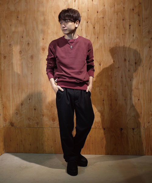 rovtski（ロフトスキー）の「裏毛無地クルーネックトレーナー/1K15060701（スウェット・メンズ・ダークグリーン/ホワイト/ワインレッド/オートミール/ネイビー/ブラック/ブラック系その他/カーキ/ブルー系その他/オフホワイト/ホワイト系その他/レッド系その他・LARGE/X-LARGE/MEDIUM）」の18枚目の写真