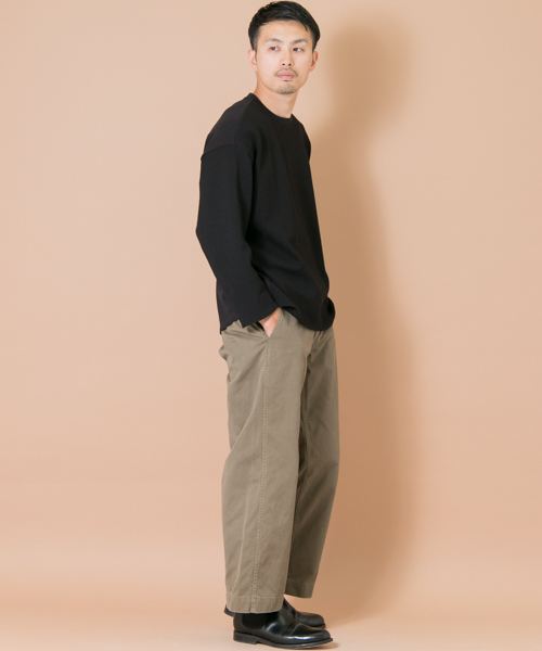 URBAN RESEARCH（アーバンリサーチ）の「UR ベアミラノリブコンビC/Nカットソー（Tシャツ/カットソー・メンズ・ブラウン/グレー/カーキ/ブラック・MEDIUM/LARGE）」の8枚目の写真