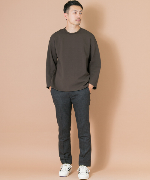 URBAN RESEARCH（アーバンリサーチ）の「UR ベアミラノリブコンビC/Nカットソー（Tシャツ/カットソー・メンズ・ブラウン/グレー/カーキ/ブラック・MEDIUM/LARGE）」の18枚目の写真