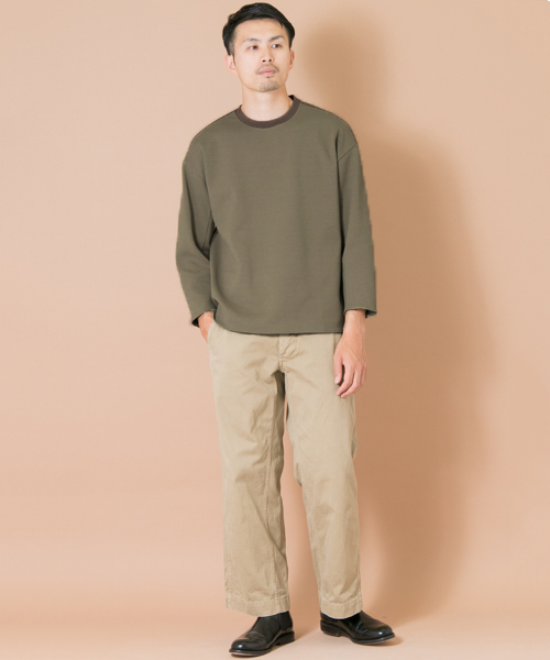 URBAN RESEARCH（アーバンリサーチ）の「UR ベアミラノリブコンビC/Nカットソー（Tシャツ/カットソー・メンズ・ブラウン/グレー/カーキ/ブラック・MEDIUM/LARGE）」の19枚目の写真