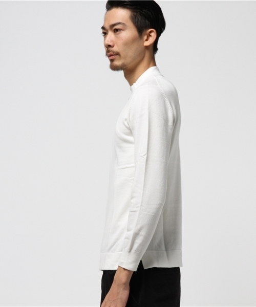 THE SUIT COMPANY（ザ・スーツカンパニー）の「【WE SUIT YOU】ナイロンコットン ハイネックニットソー（Tシャツ/カットソー・メンズ・ホワイト/ブラック・LL/S/L/M）」の3枚目の写真