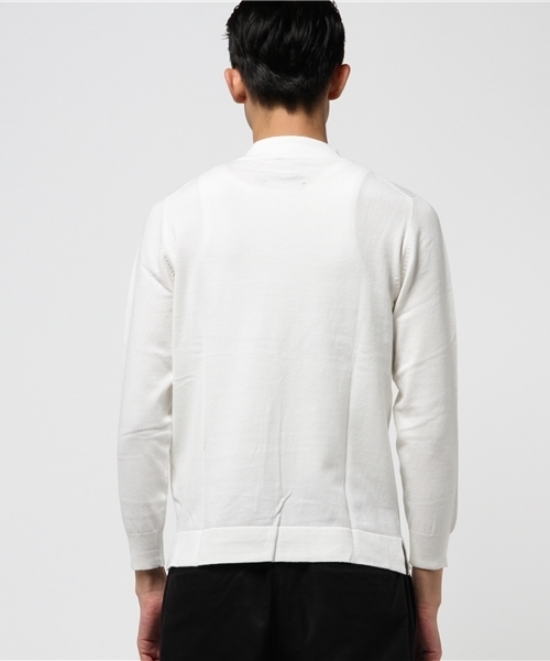 THE SUIT COMPANY（ザ・スーツカンパニー）の「【WE SUIT YOU】ナイロンコットン ハイネックニットソー（Tシャツ/カットソー・メンズ・ホワイト/ブラック・LL/S/L/M）」の4枚目の写真