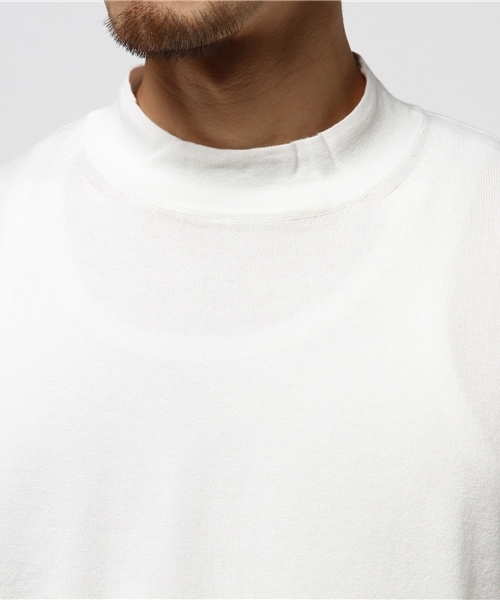 THE SUIT COMPANY（ザ・スーツカンパニー）の「【WE SUIT YOU】ナイロンコットン ハイネックニットソー（Tシャツ/カットソー・メンズ・ホワイト/ブラック・LL/S/L/M）」の5枚目の写真