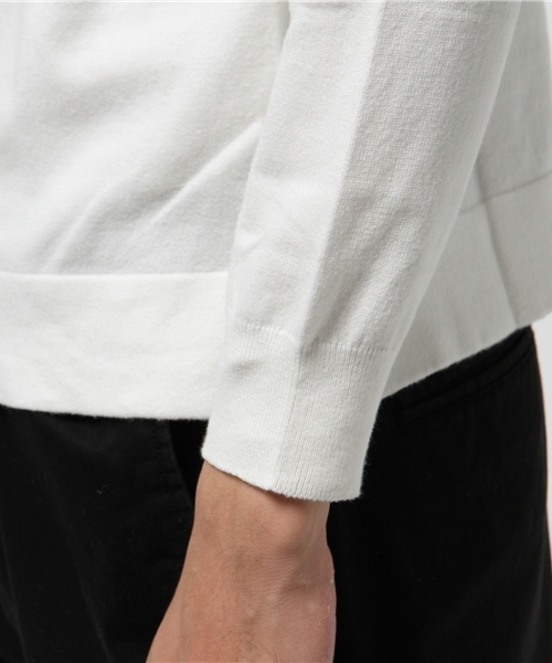 THE SUIT COMPANY（ザ・スーツカンパニー）の「【WE SUIT YOU】ナイロンコットン ハイネックニットソー（Tシャツ/カットソー・メンズ・ホワイト/ブラック・LL/S/L/M）」の6枚目の写真