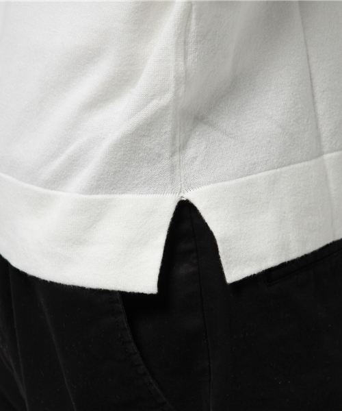 THE SUIT COMPANY（ザ・スーツカンパニー）の「【WE SUIT YOU】ナイロンコットン ハイネックニットソー（Tシャツ/カットソー・メンズ・ホワイト/ブラック・LL/S/L/M）」の7枚目の写真